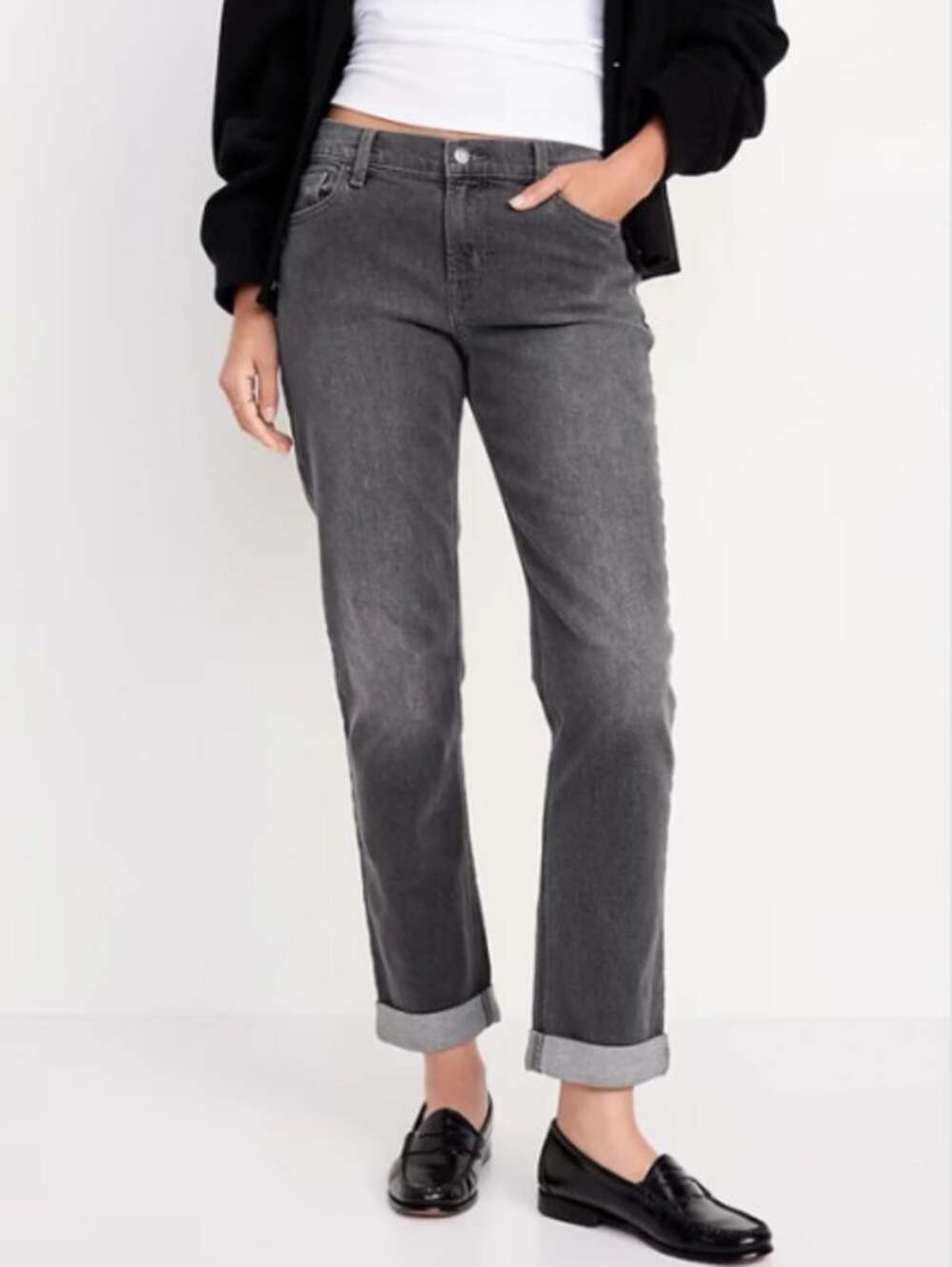 Old Navy Woman’s Mid-Rise Wow Boyfriend Straight Jeans Size 14P